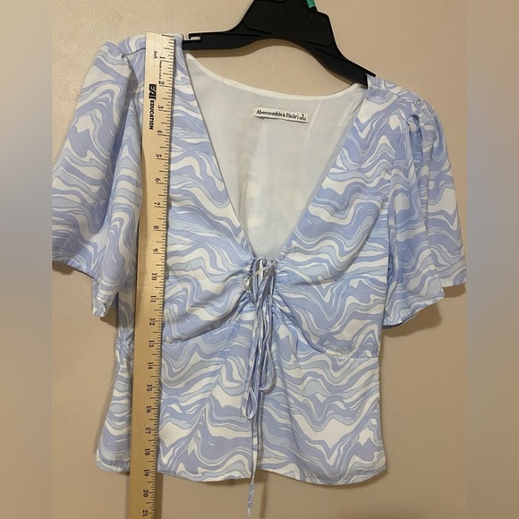 Abercrombie & Fitch Poplin square neck corset top size small - Picture 2 of 7